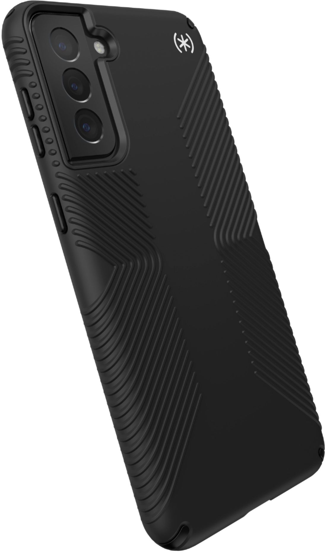 Left View: Speck - Presidio2 Grip Case for Samsung Galaxy S21+ 5G - Black