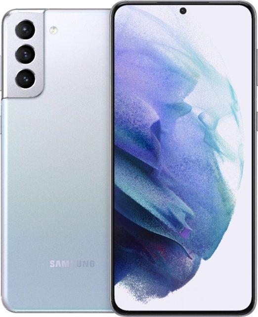 Front Zoom. Samsung - Galaxy S21+ 5G 128GB (Unlocked) - Phantom Silver.