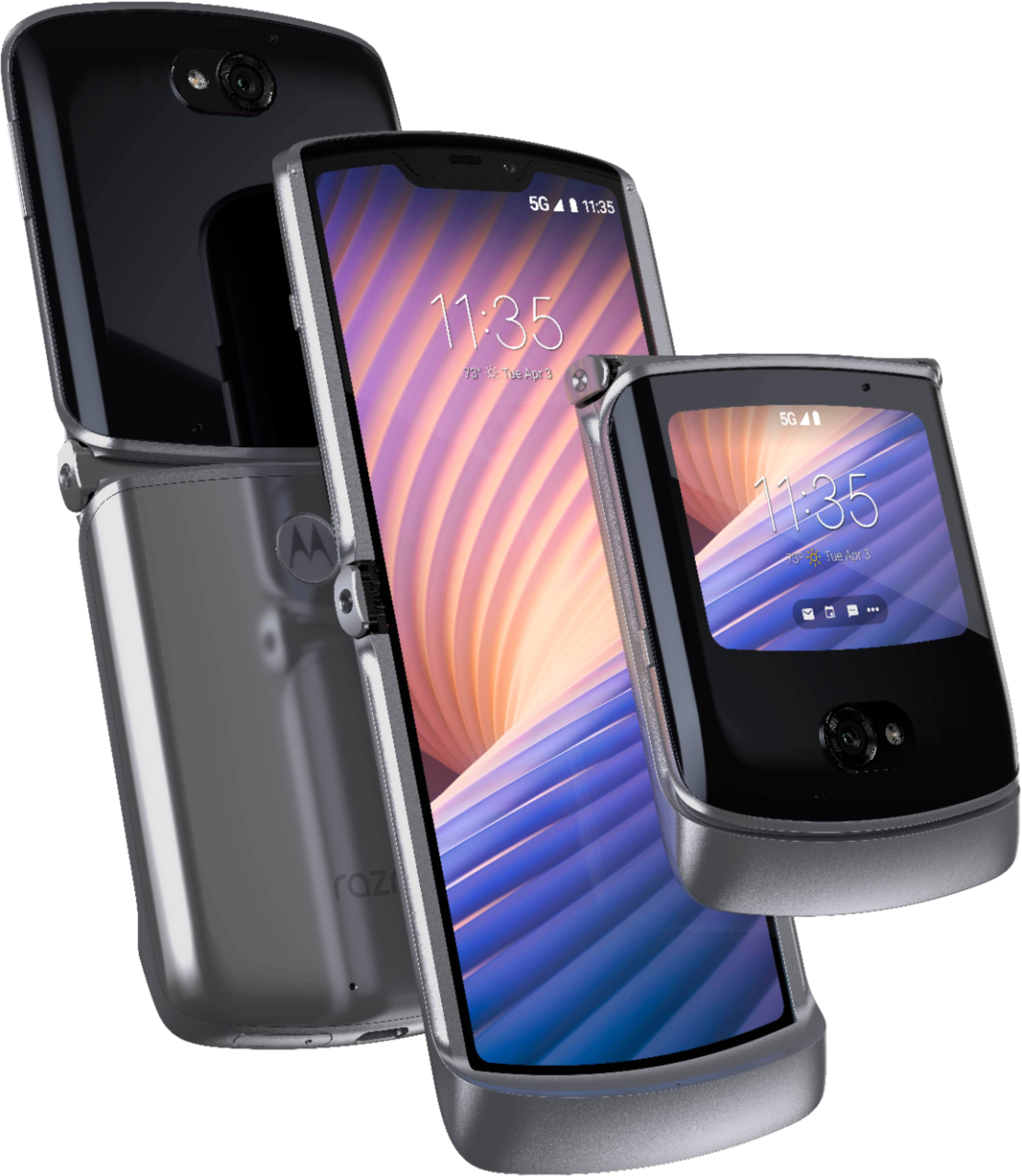 Motorola Moto Razr 2020 5G Unlocked Silver PAJS0009US Best Buy