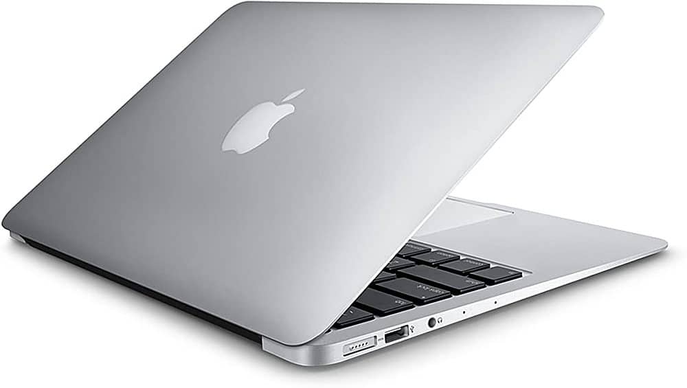 Left. Apple - MacBook Air 13.3" Certified Refurbished - Intel Core i5 with 8GB Memory - 128GB SSD (2017) - Silver.