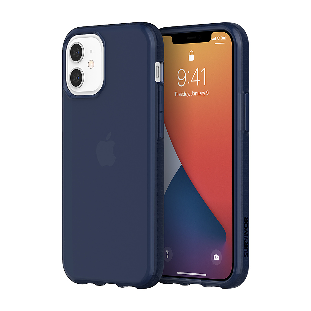 Survivor - Clear Hard shell Case for Apple iPhone 12 mini - Navy