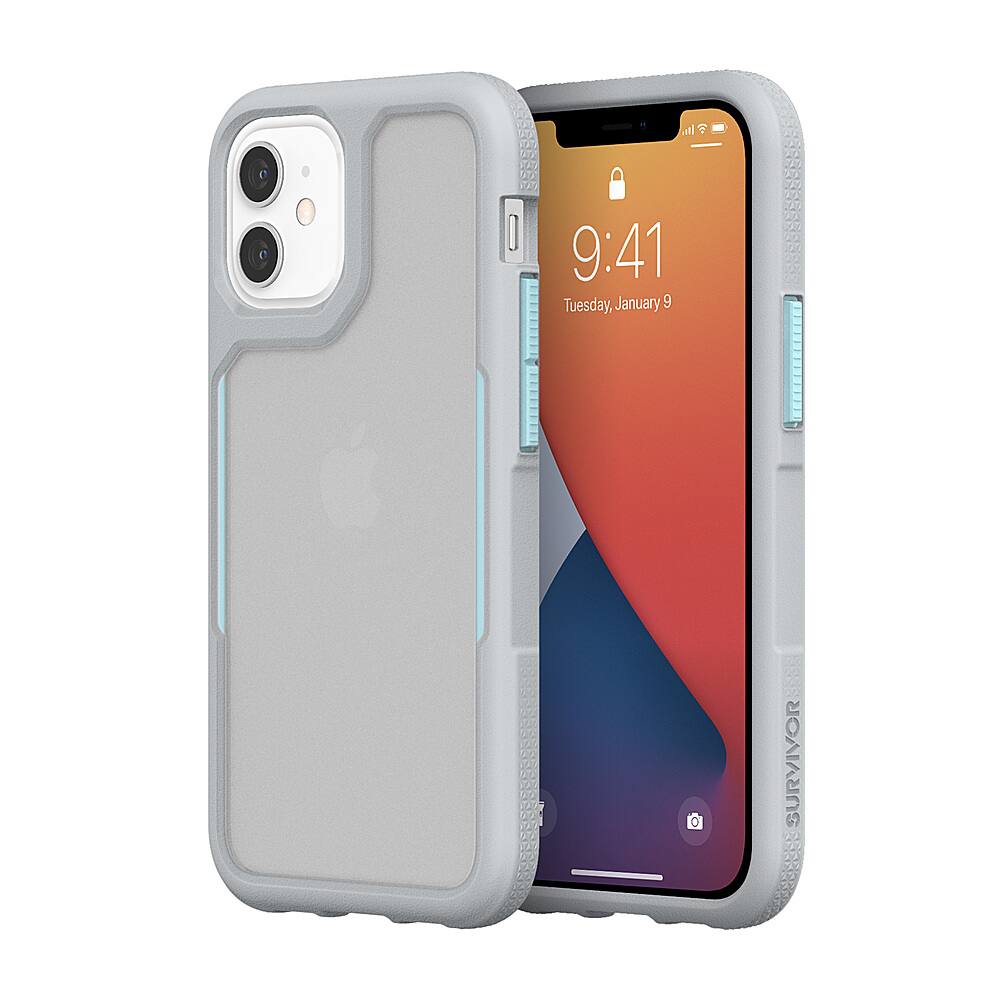 Survivor - Endurance Hard shell Case for Apple iPhone 12 mini - Gray/Sky Blue/Light Gray