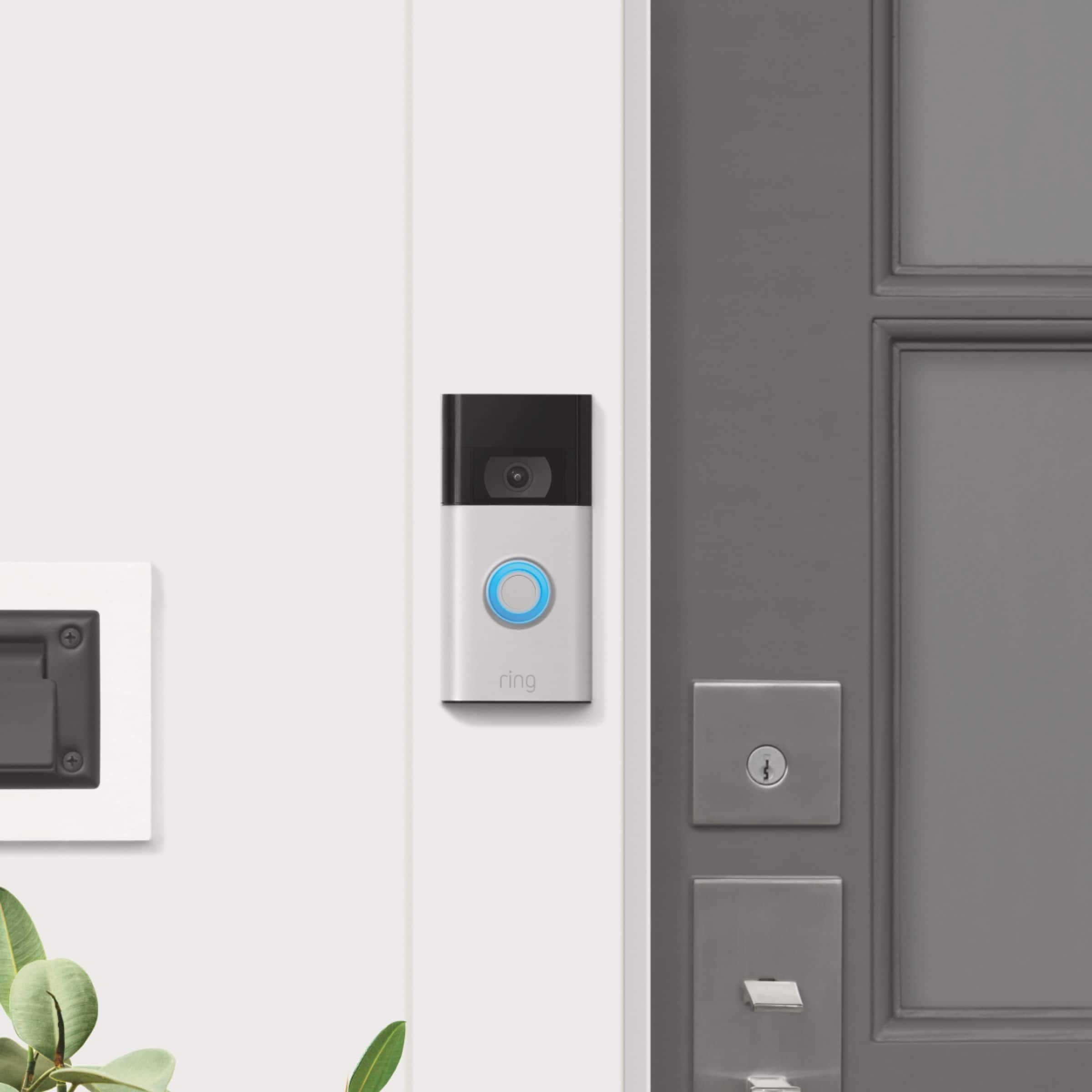 Alt View 11. Ring - Video Doorbell - Satin Nickel.