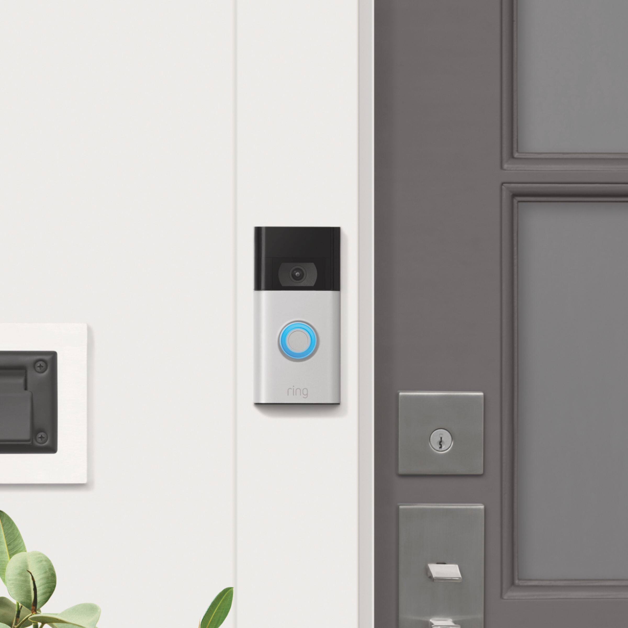 Alt View 11. Ring - Video Doorbell - Satin Nickel.