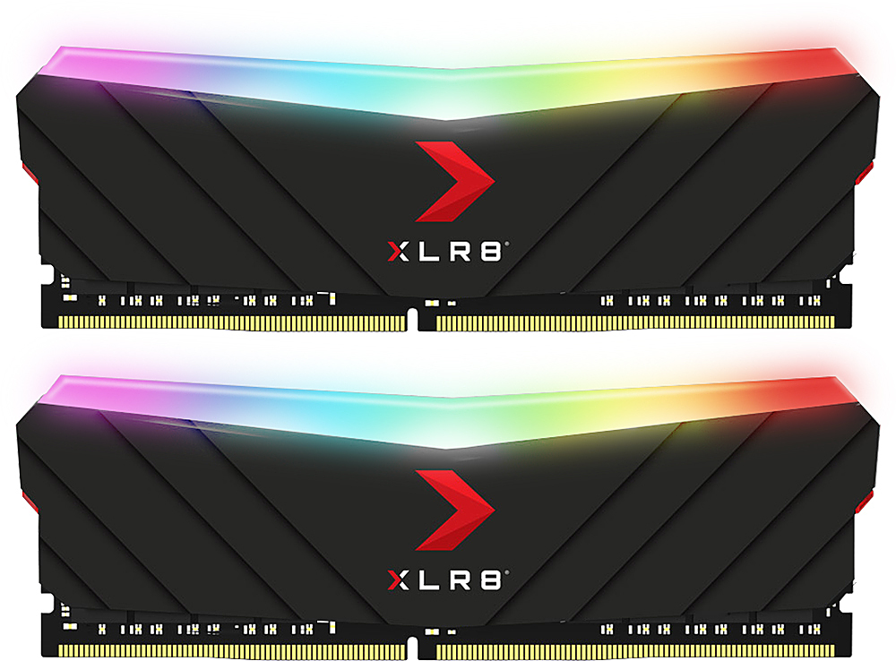 PNY - XLR8 32GB (2PK 16GB) 3200MHz DDR4 DIMM Desktop Memory with RGB lighting