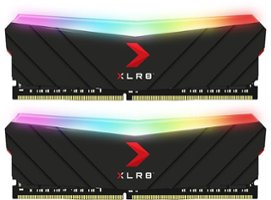 PNY - XLR8 32GB (2PK 16GB) 3200MHz DDR4 DIMM Desktop Memory with RGB lighting - Alt_View_Zoom_1