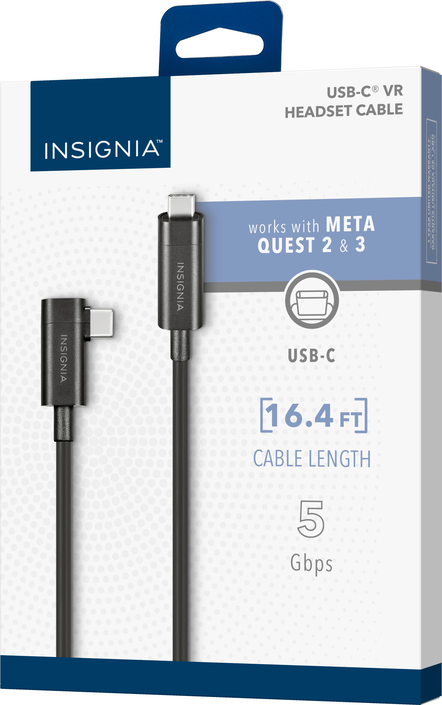 Insignia™ 16.4' USB-C Virtual Reality Headset Cable for Meta Quest 2 and  Meta Quest Black NS-VR5MCC - Best Buy