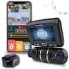 Front. Rexing - S1 PRO 1080p 3-Channel Wi-Fi Dash Cam with Built-in GPS and 64GB Internal Memory - Black.