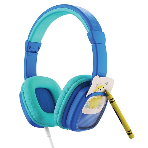 Planet Buddies - Color and Swap Kids DIY Wired Headphones - Blue