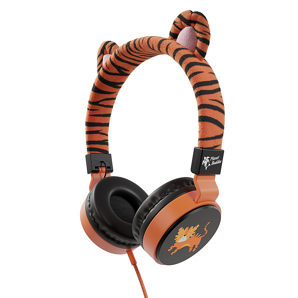 Planet Buddies Furry Kids Linkable Wired Headphones (Charlie the Tiger)  Orange 39091 - Best Buy