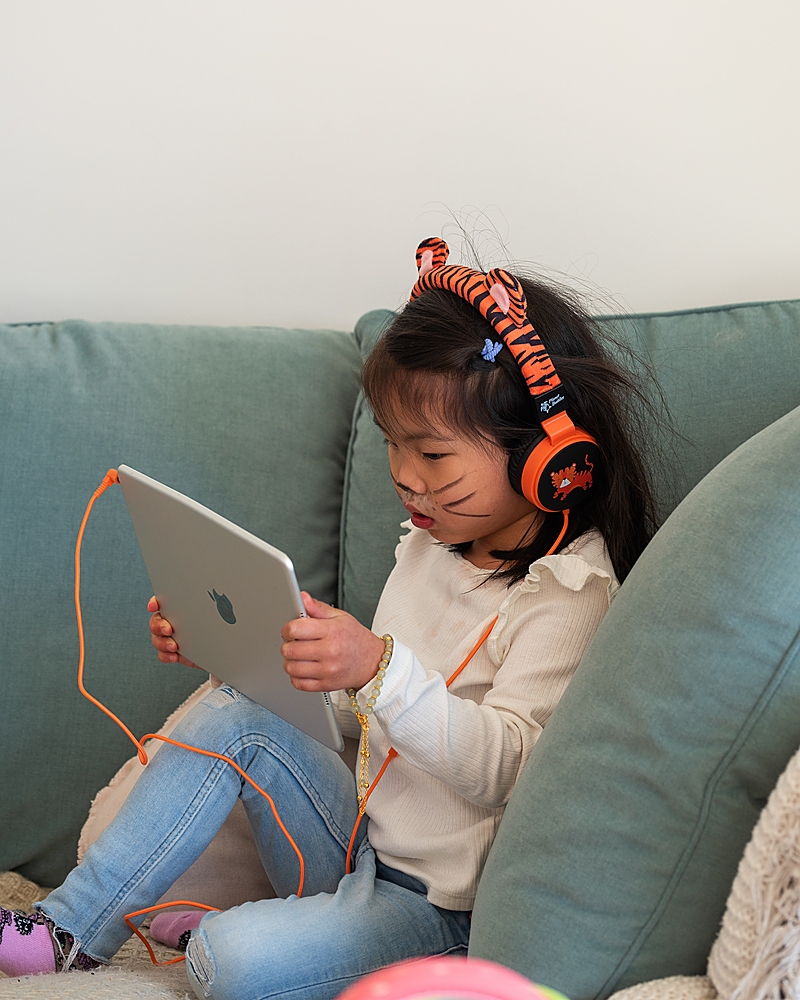 Orange the Kids 39091 Planet Headphones Wired Linkable Furry Buy Tiger) Buddies Best (Charlie -