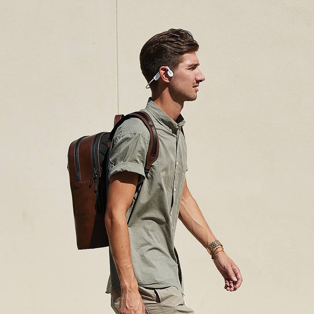 Alt View 14. AfterShokz - OpenMove Open-Ear Lifestyle Headphones - White.