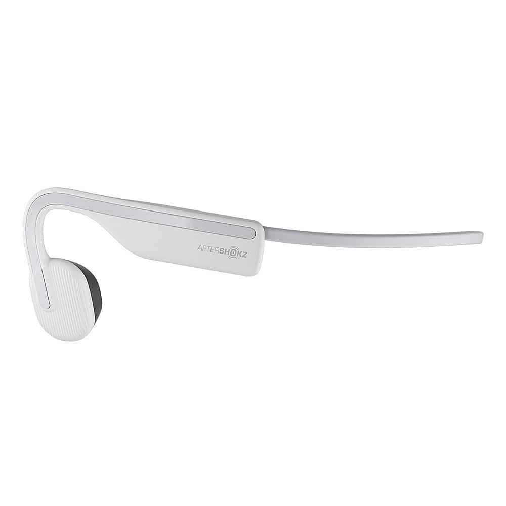 Left. AfterShokz - OpenMove Open-Ear Lifestyle Headphones - White.