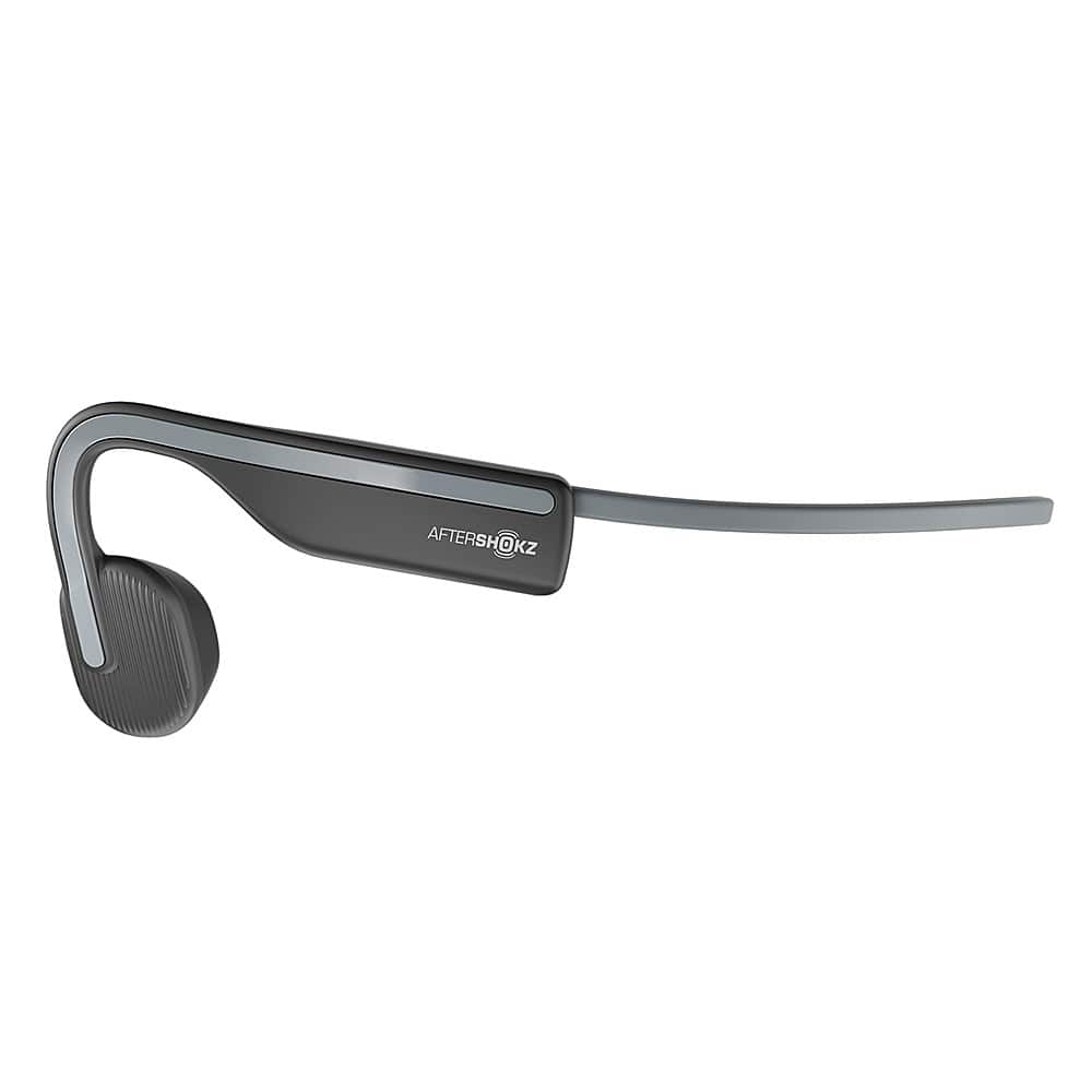 Front. AfterShokz - OpenMove Open-Ear Lifestyle Headphones - Gray.