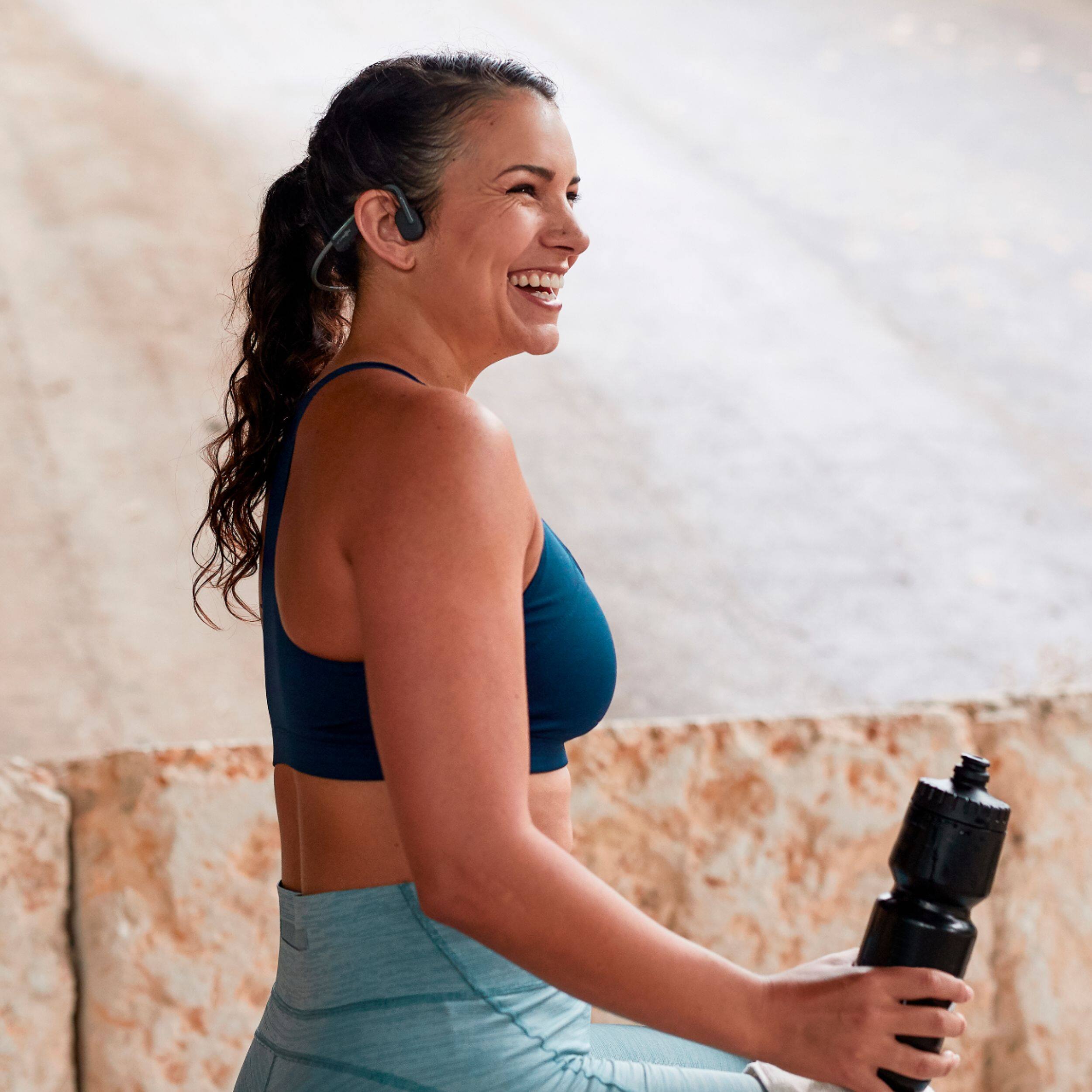 Alt View 13. AfterShokz - OpenMove Open-Ear Lifestyle Headphones - Gray.