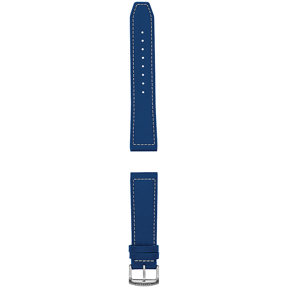 Angle View: Leather Band for Citizen CZ Smartwatch 22mm - Blue