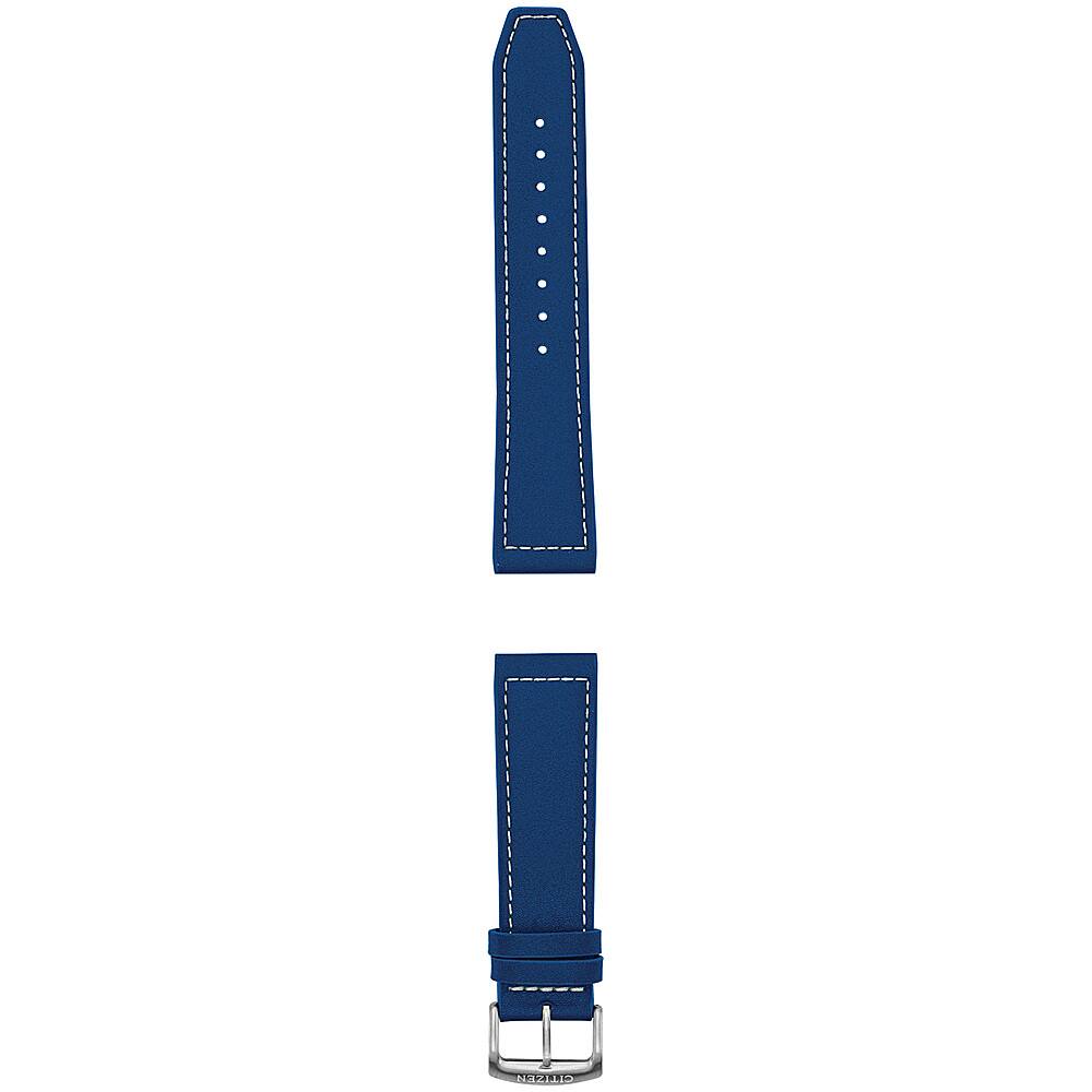 Angle View: Leather Band for Citizen CZ Smartwatch 22mm - Blue