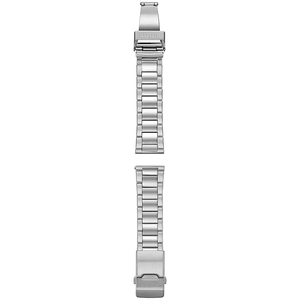 Left View: Stainless Steel Bracelet for Citizen CZ Smartwatch 22mm - Silver