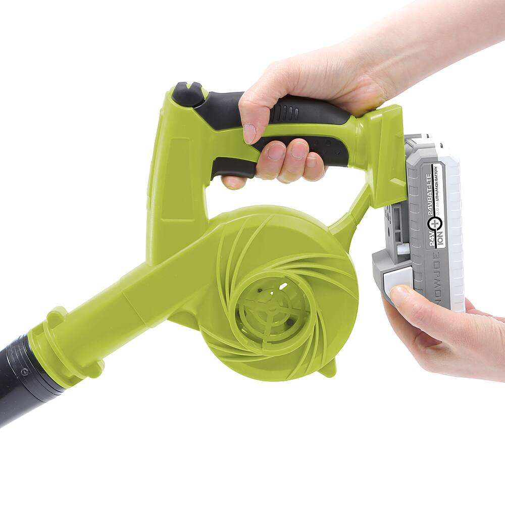 Alt View 15. Sun Joe - 24-Volt iON+ 185 MPH 105 CFM Cordless Handheld Blower and Vacuum (1 x 2.0Ah Battery and 1 Charger) - Green.
