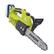 Left. Sun Joe - 24V-10CS 24-Volt iON+ Cordless Chain Saw Kit - Green.