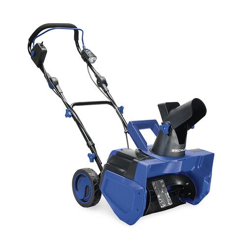 Snow Joe 24V-X2-SB18U 48-Volt iON+ Cordless Snow Blower Kit, w/ 2 x 4.0Ah Batteries and Dual Port Charger, LED Headlight - Blue & Black