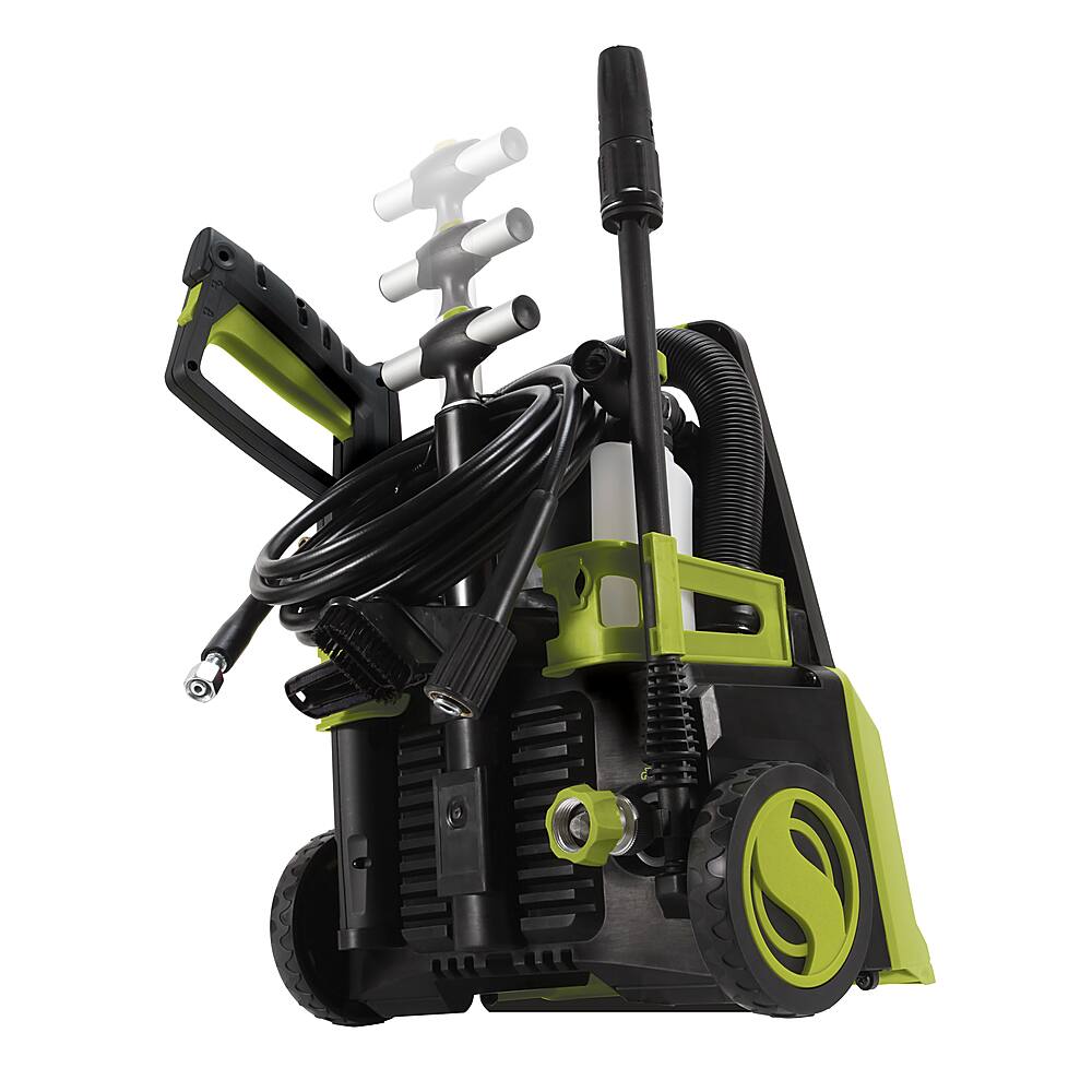 Angle. Sun Joe - Electric Pressure Washer up to 2000 PSI at 1.95 GPM with Vacuum built-in - Green & Black.