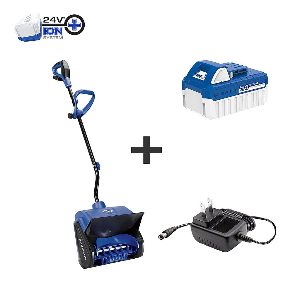 Front. Snow Joe - Cordless Snow Shovel Kit - Blue & Black.