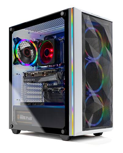 Skytech Gaming – Chronos Mini Gaming Desktop –  AMD Ryzen 7 3700X – NVIDIA GeForce RTX3070 – 1TB NVME SSD – 16GB Memory - White