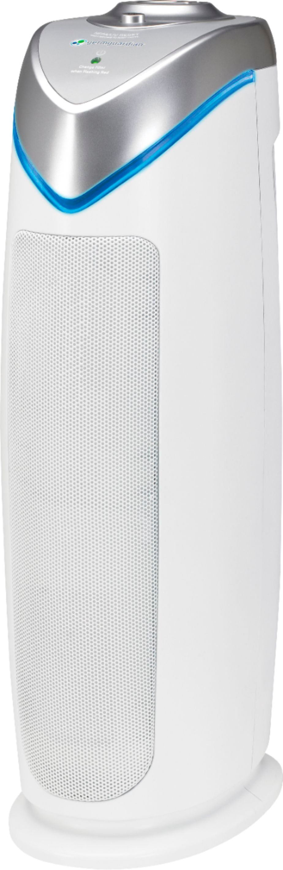 Angle View: Dyson - HP04 Pure Hot + Cool Smart Tower Air Purifier, Heater and Fan - White/Silver