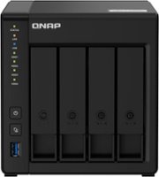 QNAP - TS-451D2-4G 4-Bay, Intel Celeron J4025, 4GB DDR4 RAM, External Network Attached Storage (NAS) - Black - Front_Zoom