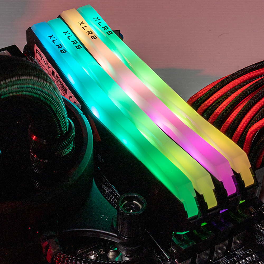 PNY - 8GB XLR8 DDR4 3200MHz DIMM Desktop Memory with RGB Lighting
