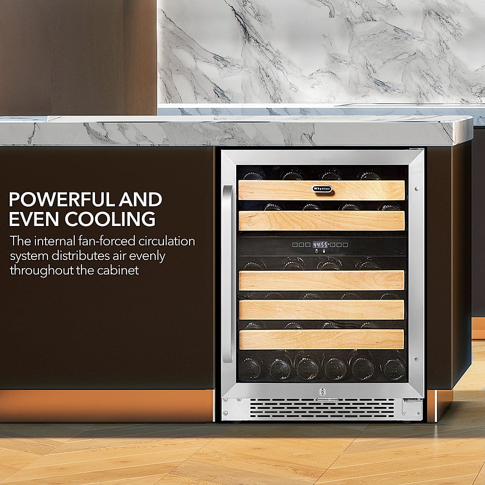 Best Buy Whynter 46 bottle Dual Temperature Zone BuiltIn Wine Refrigerator BWR462DZ