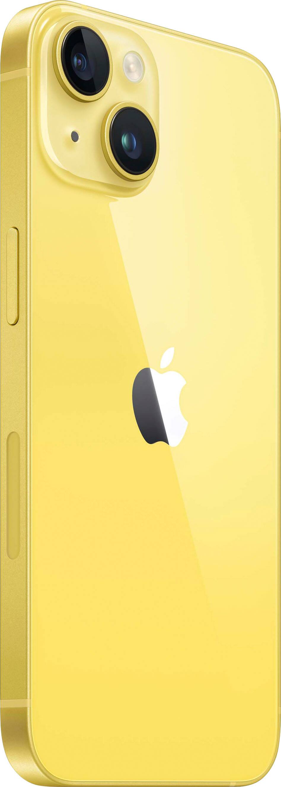 Left View: Apple - iPhone 14 256GB - Yellow (T-Mobile)