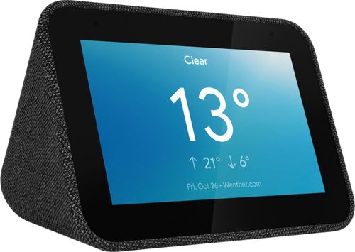 Lenovo - Smart Clock with Google Assistant - Charcoal