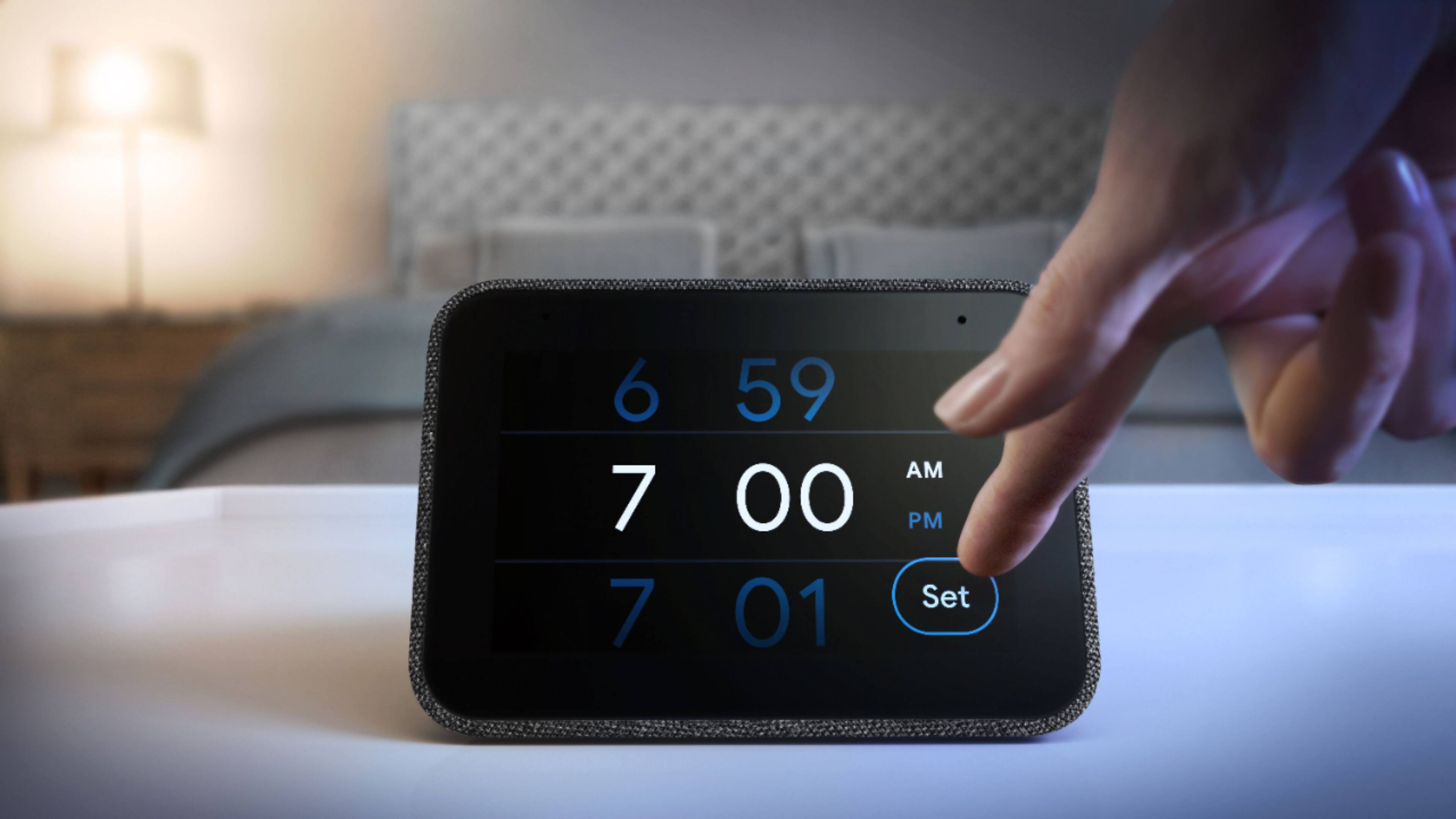 Alt View 14. Lenovo - Smart Clock with Google Assistant - Charcoal.