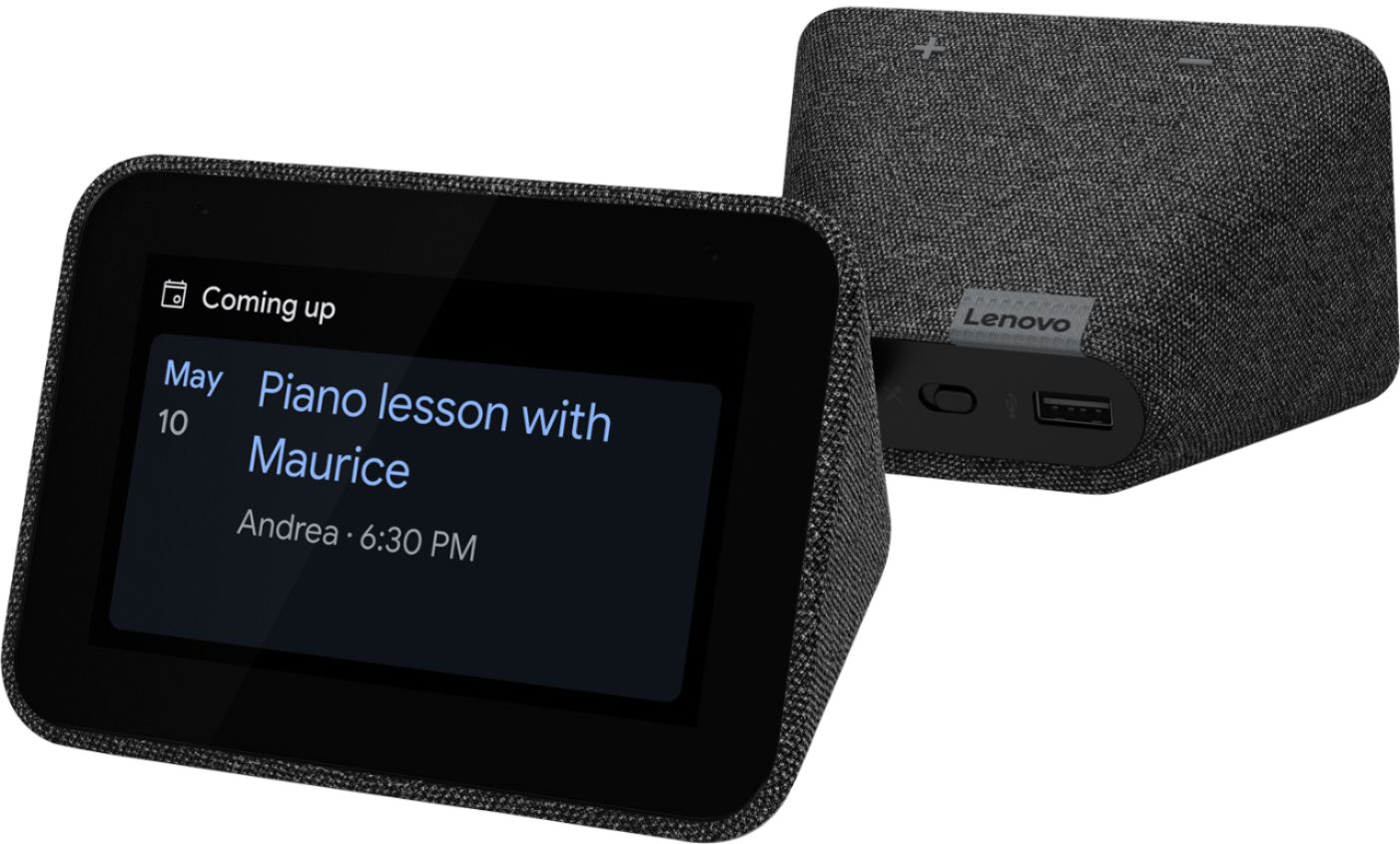 Best Buy: Lenovo Smart Clock with Google Assistant Charcoal ZA4R0037US