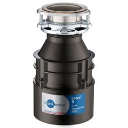 InSinkerator - Badger 5 Lift and Latch Standard Series 1/2 HP Continuous Feed Garbage Disposal Cordless - Black Stainless Steel - Front_Zoom