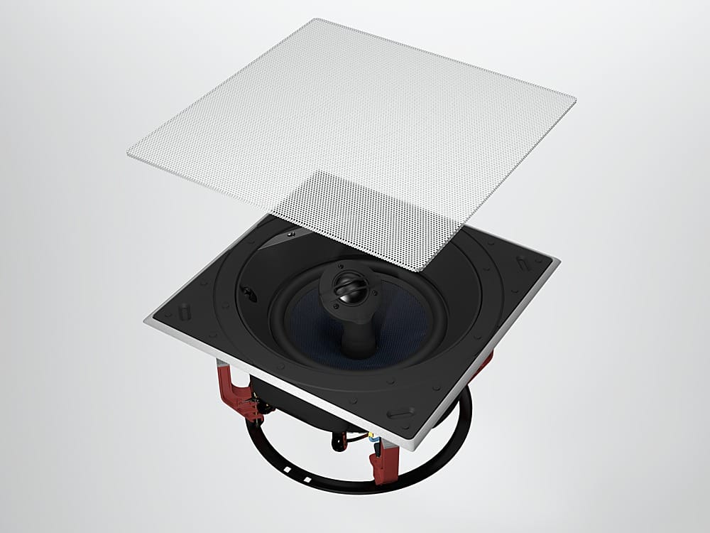 Angle. Bowers & Wilkins - GR66SQ Square Grills Pair - White.