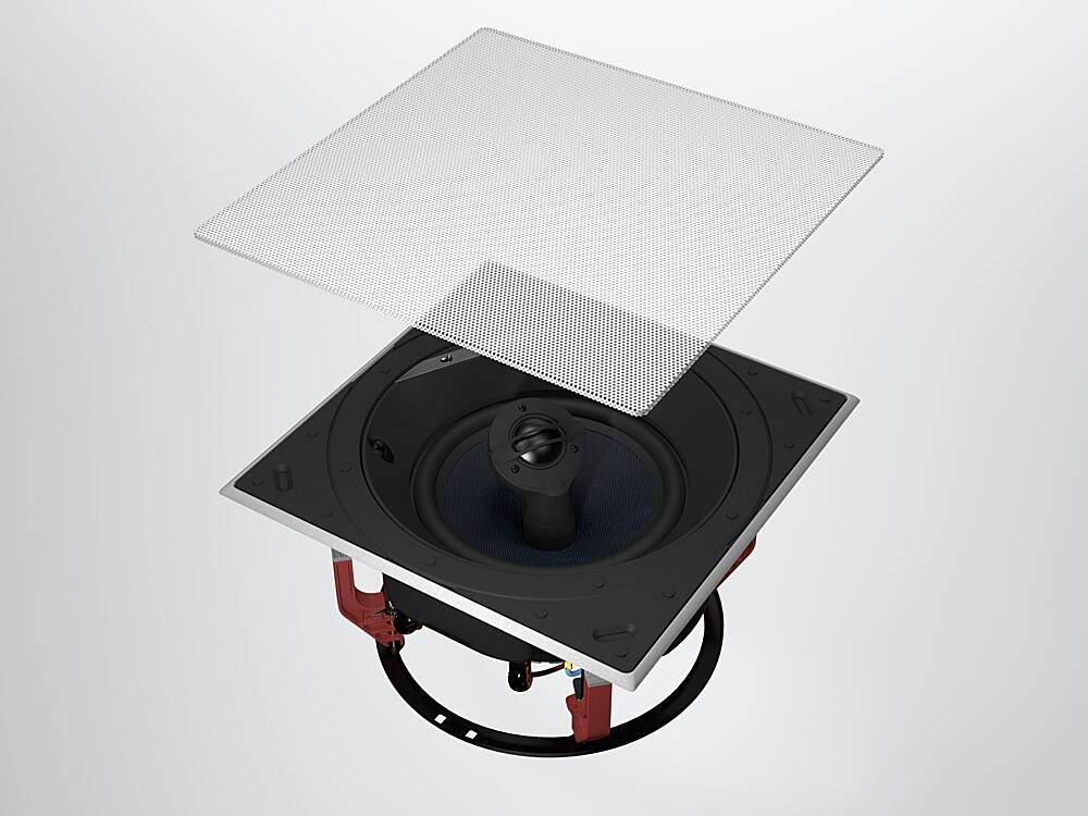 Angle. Bowers & Wilkins - GR66SQ Square Grills Pair - White.