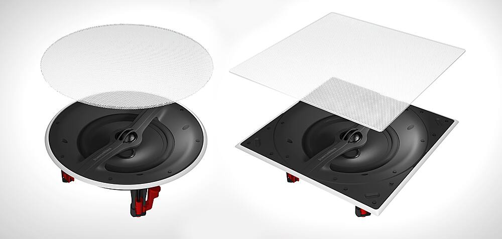 Alt View 12. Bowers & Wilkins - GR66SQ Square Grills Pair - White.