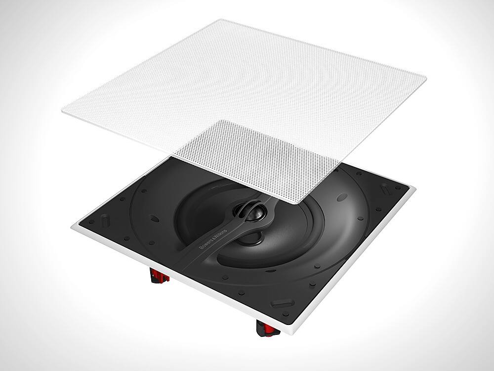 Left. Bowers & Wilkins - GR66SQ Square Grills Pair - White.