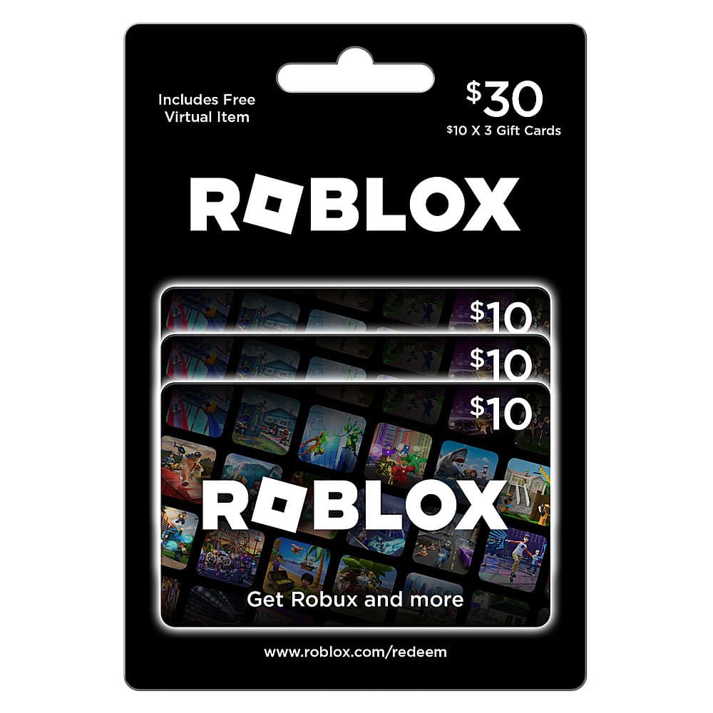 Roblox $30 Physical Mulit-pack Gift Card [Includes Free Virtual Item]  Roblox 30 MP (3x10) - Best Buy