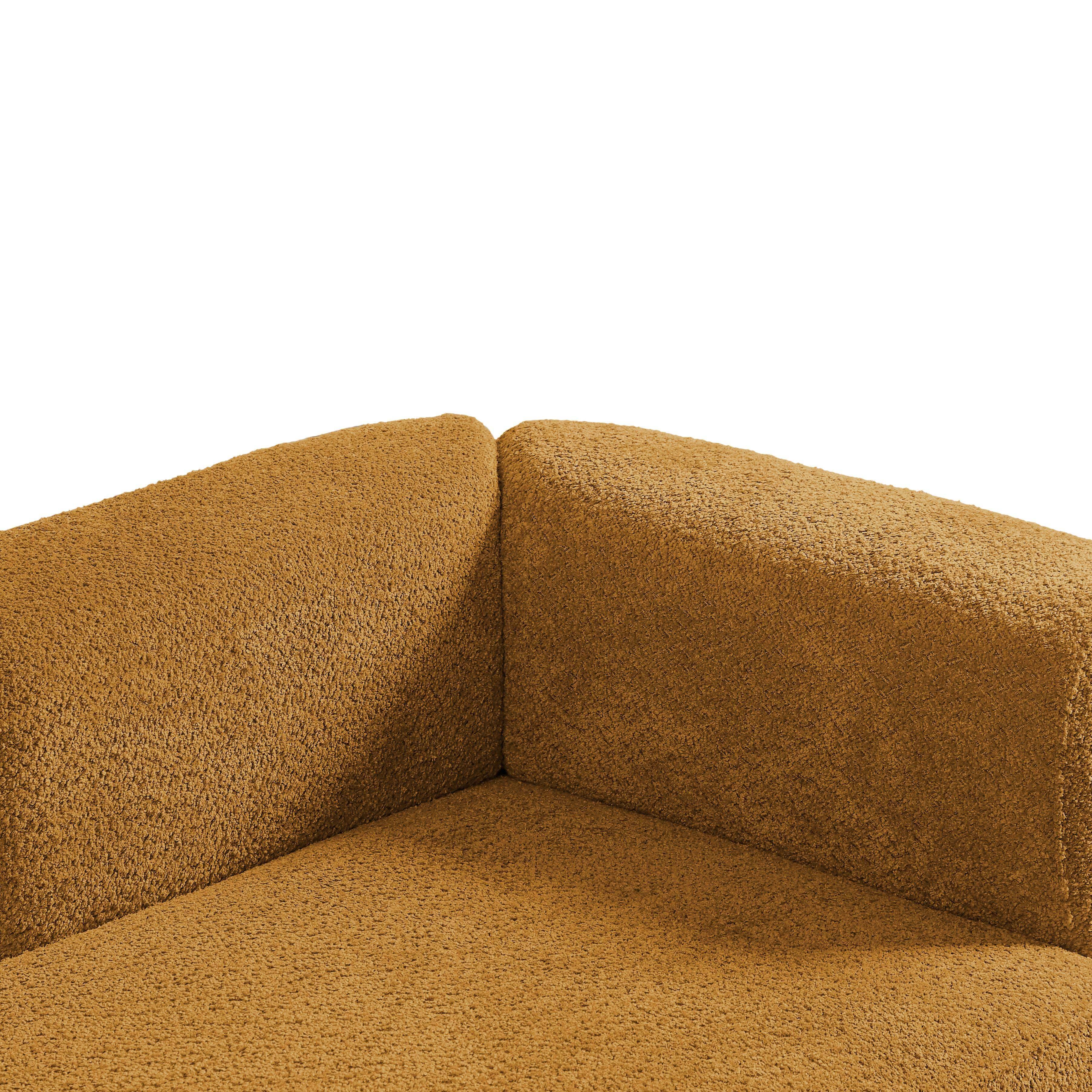 Alt View 1. Roomtec - Upholstered Chaise Lounge Cloud Boneless Sofa for Living Room - Orange.