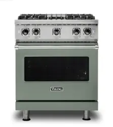 Viking - 5-Series Gas Sealed Burner Range - Eucalyptus - Front_Zoom
