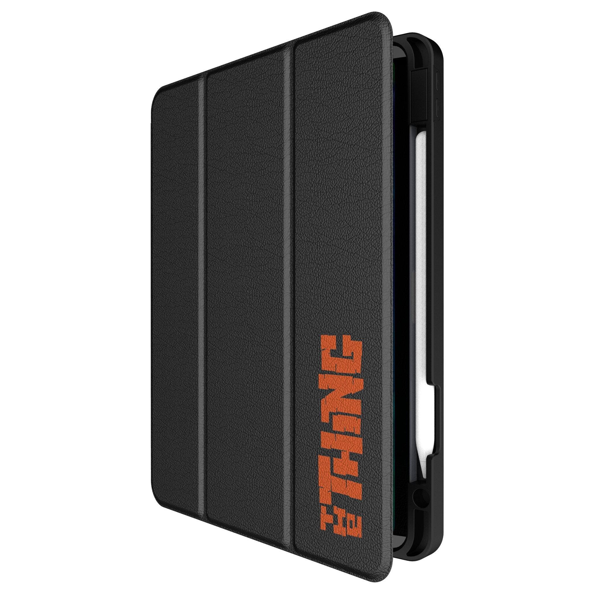 Angle. Keyscaper - Marvel Badge Tablet Case - Apple iPad (10th Gen) - The Thing.