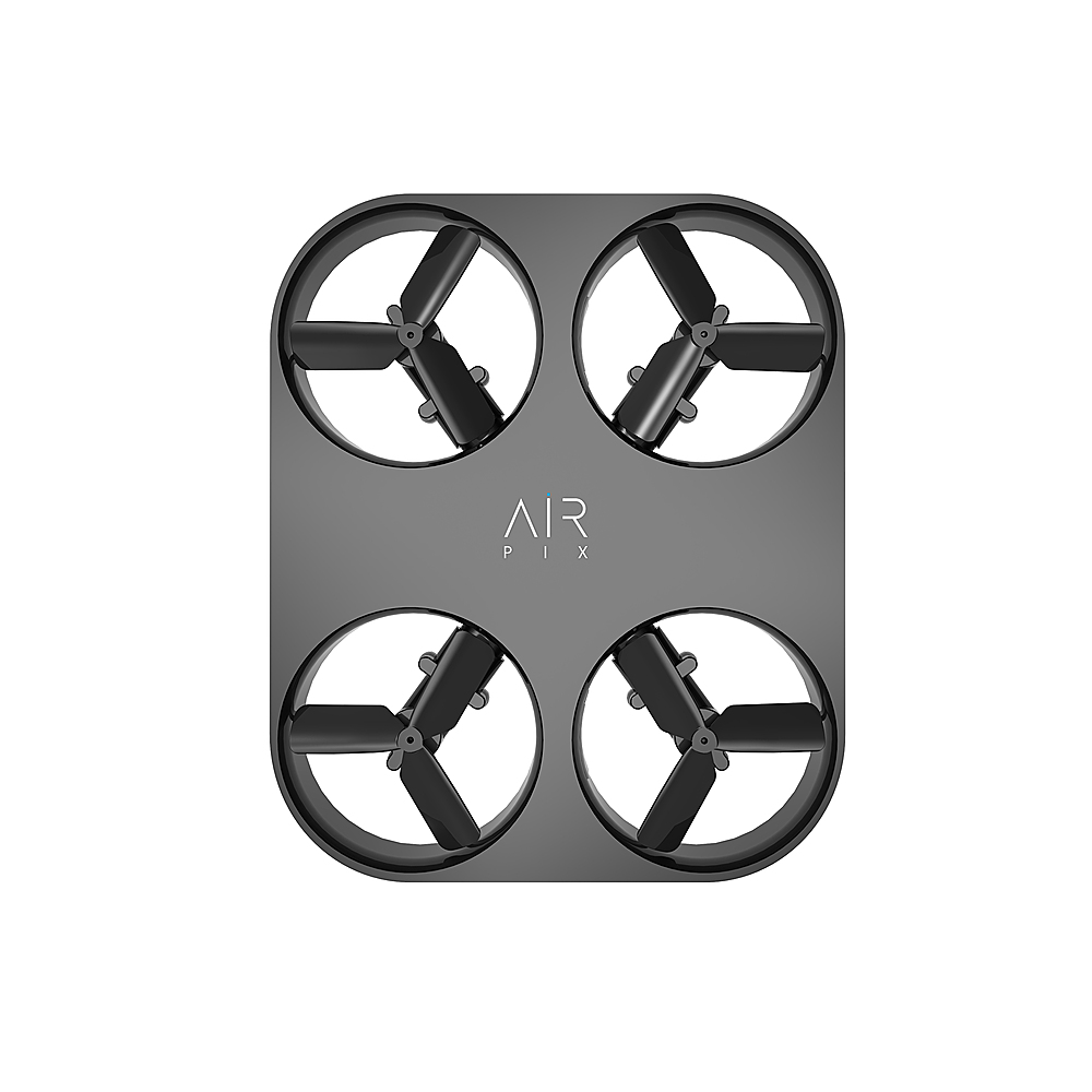 Angle View: AirSelfie - AirPix Quadcopter Drone with Camera - Black