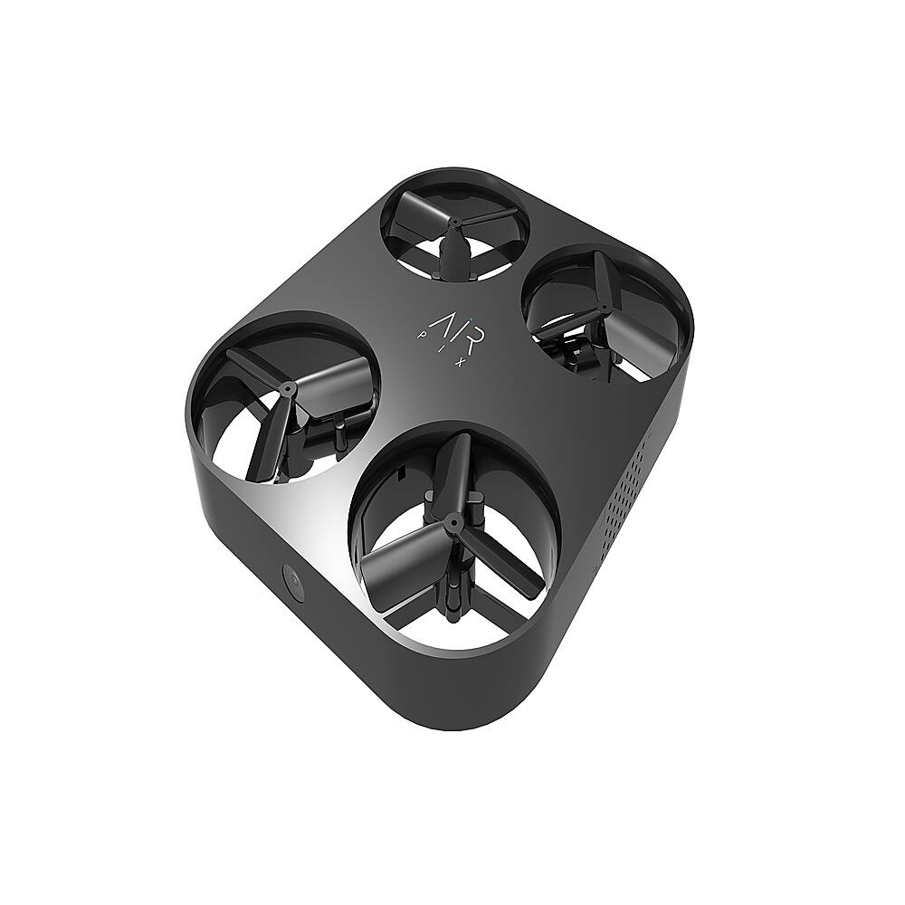 Front. AirSelfie - AirPix Quadcopter Drone with Camera - Black.