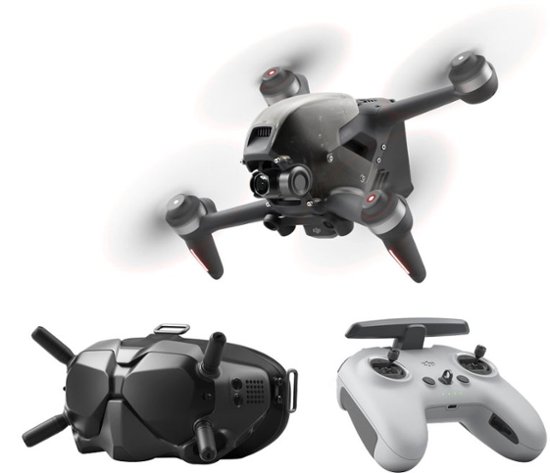 Front Zoom. DJI FPV Drone Combo with Remote Controller and Goggles.
