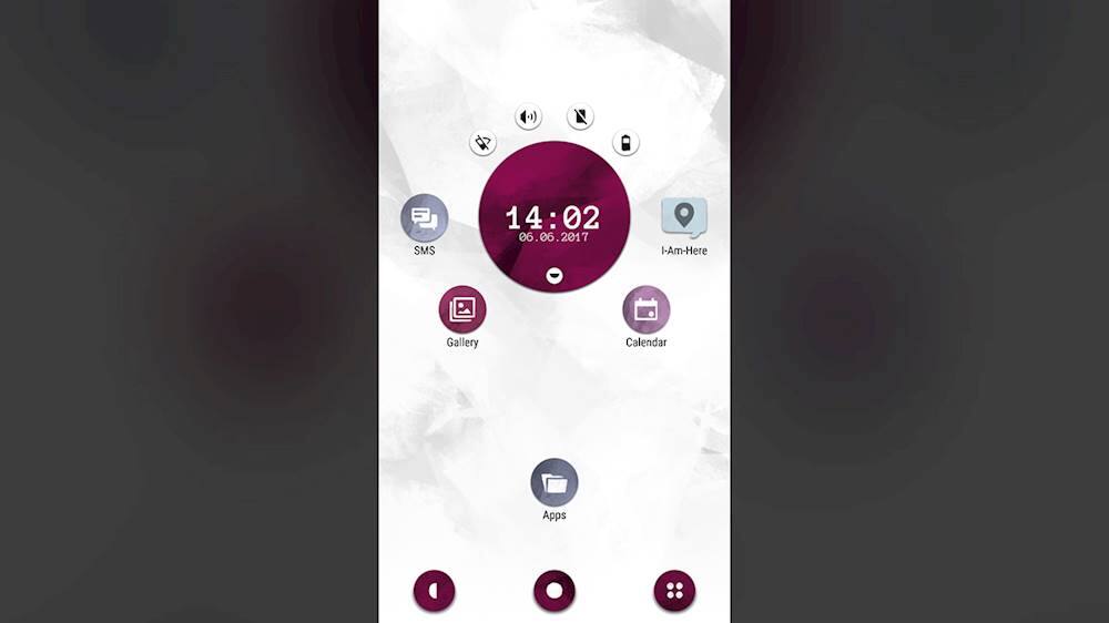 The largest text in the image reads "14:02." The date displayed is "06.06.2017." The image also shows a phone screen with various icons, including a clock, a calendar, and a gallery.