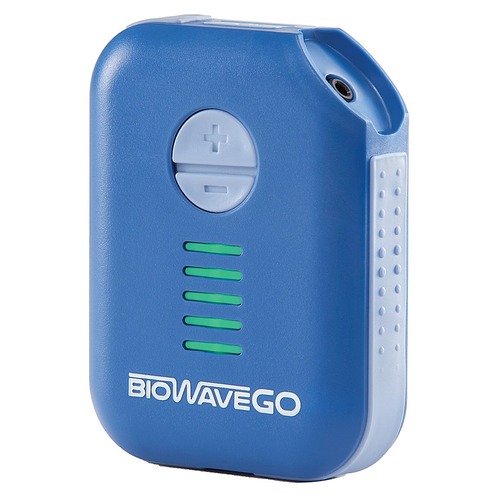 BioWaveGO Non-Opioid FDA Cleared Wearable Chronic Pain Relief Technology - Blue